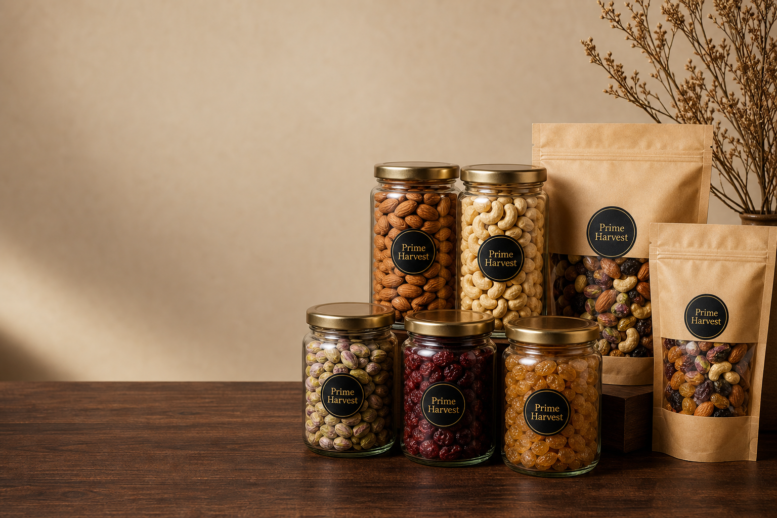 Prime Harvest premium nuts and dried fruit collection